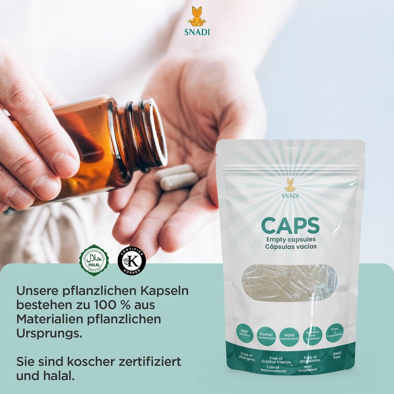 Snadi - Empty Vegetarian Capsules | Size 4 | Pack
