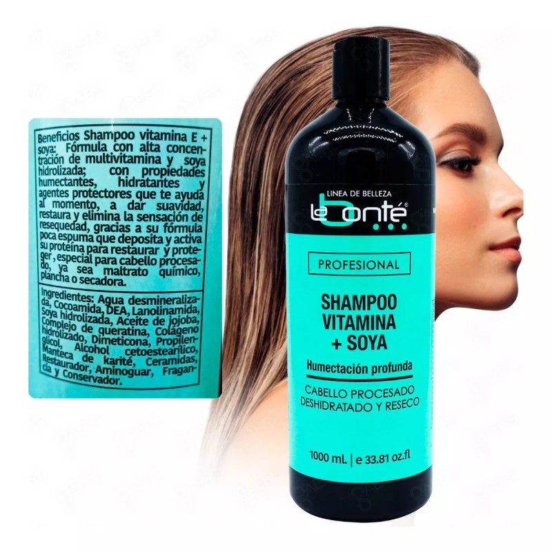 Salerm Cosmetics Shampoo Y Vitamina E Keratina + Soya 1kg