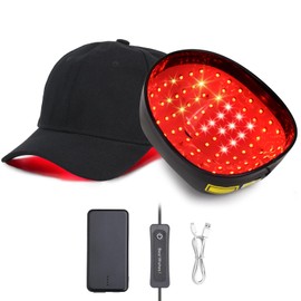 Red Blue Light Cap, Low Intensity Equipment with 20 Min Automatic Timer, Suitable for Women and Men