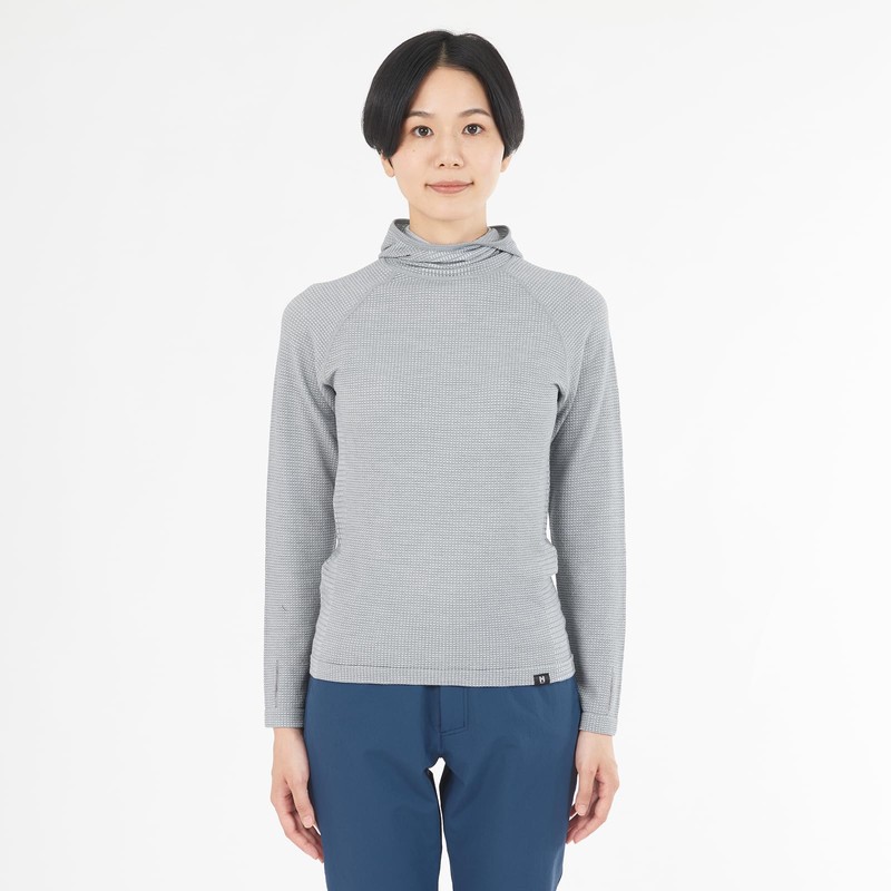 Millet MIV01914 Thermal Knit Women's Waffle Wool Hoodie, NEW LOGO