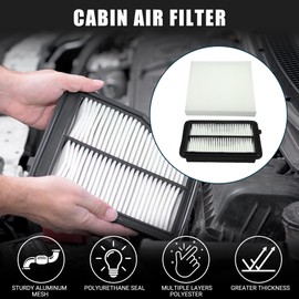 TUCKBOLD Nissan Kicks 1.6L Cabin Air Filter Consistent No.165465RB1A/272776CA0A | 1 Set Engine Air Filter