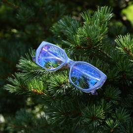 Loycco Trendy TR90 Oversized Blue Light Reading Glasses Women,Stylish Square Cat Eye Readers Glasses (pink+blue) 1.25