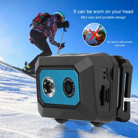 Video Camera, Vlogging Camera, Go Pro Camera, Sports Action Camera, Ultra HD 1080P Sports Action Camera, Head Mounted Video Recorder for Adventurous Moments, for Various (Black Blue)