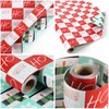 LaRibbons Reversible Christmas Wrapping Paper Roll with Red Pom Pom,