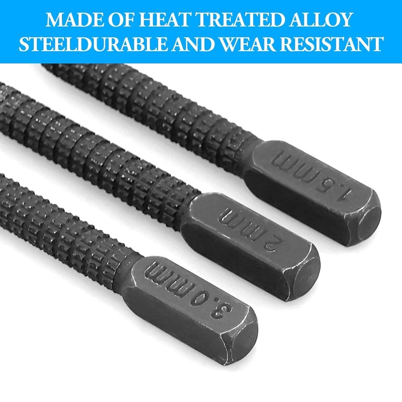 3pcs Centre Punch Set,Nail Punch, Centre Punch, 1/16"", 5/64'', 1/9""(1.5mm-3.0mm)
