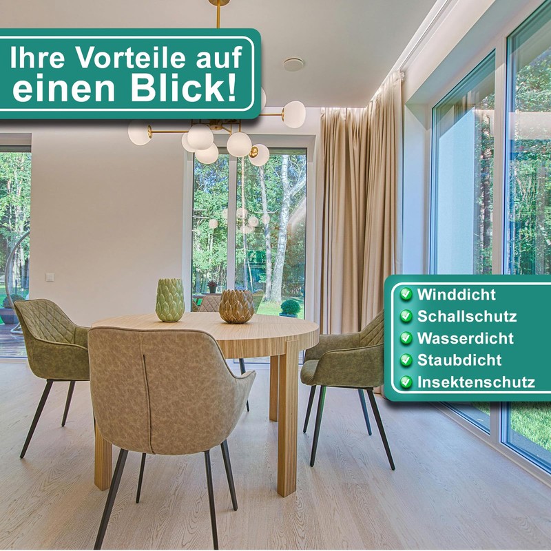 FENSTERDICHTUNG SELBSTKLEBEND | 6 m | DICHTBAND | E –