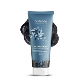 Biotrade Pure Skin Black Cleansing Face Wash with Activated Carbon - Gentle Facial Cleanser for All Skin Types with Blackheads and Refined Pores - 200ml