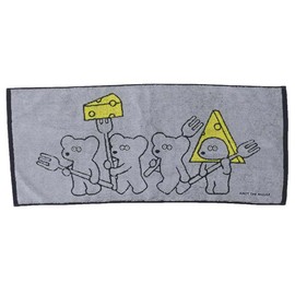 Marushin 1705004100 Mouse Andy and Cheese Face Towel, Cotton, Antibacterial and Odor Resistant