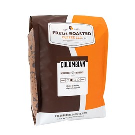 Fresh Roasted Coffee,100% Colombian, 5 lb (80 oz), Medium Roast, Kosher, Ground