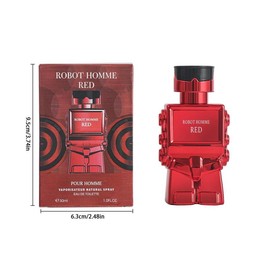 Men's Robot Design Perfume, Long Lasting Fragrance for Men, Wooden Tone Perfume for Daily Wear, Fashion Perfume for Party, Daily Clothing Decor