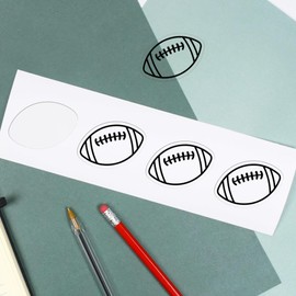 4 x Small 50mm 'Football ' Transparent/Clear Sticker Decals for Windows/Cars/Walls (DC00126620)