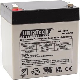 UltraTech UT-1240 / UT-1250-F1 12V, 4.5Ah Sealed Lead Acid Alarm Battery UT1240 UT-1250-F1 ISO9001
