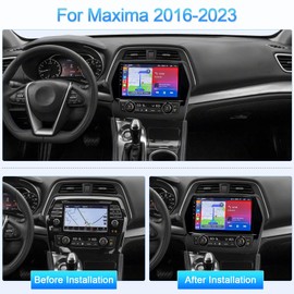Double Din Android 14 Car Stereo Radio for Nissan Maxima 2016-2023 & Wireless CarPlay & Android Auto, 10 inch Touchscreen Radio GPS Navigation Bluetooth WiFi FM/RDS Mirror Link Backup Camera SWC 4+64G