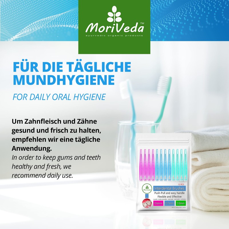 MoriVeda® NP-Vital Interdental Brushes Mix (0.6 mm, 0.7 mm, 0.8