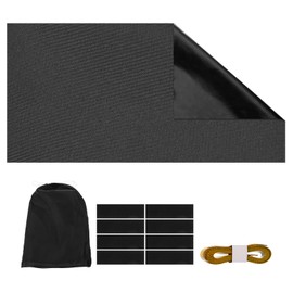 PATIKIL Portable Blackout Curtains, 1 Set 118 x 59 Inch Polyester Thermal Window Drapes 100% Shading Rate for Attic Living Room Bedroom, Black