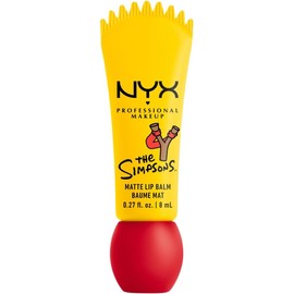 Nyx Professional Makeup, Colección Simpson. Smushy Matte Lip Balm, Tono: Rebel Red (rojo). Bálsamo labial efecto matte. Fórmula vegana.