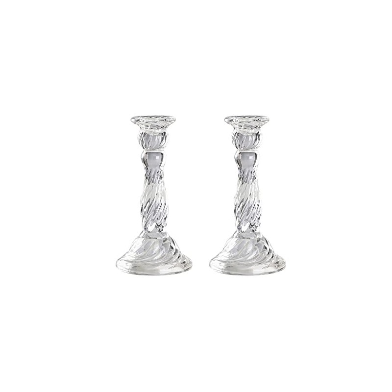 Vintage Glass Candlesticks Candles Holders Candelabras Wedding Celebration Centerpiece Taper