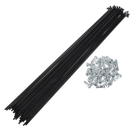 RATCHROLL 1 Set Universal Bicycle Spokes 13G 291mm Length Bike Wheel Spokes Nipple Black 45 Steel