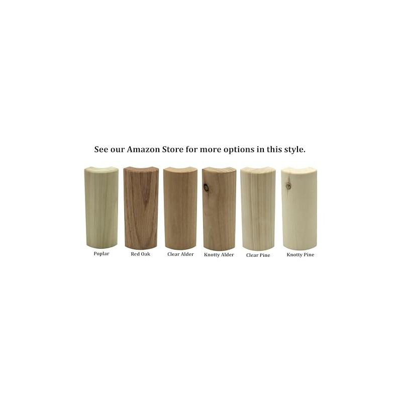 Pine Outside Radius Corner Base Block Bullnose, 3/4" x 2