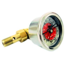 VMS RACING 89-04 RED Fuel Pressure Gauge Liquid Filled 0-100 PSI Compatible with Mitsubishi Eclipse