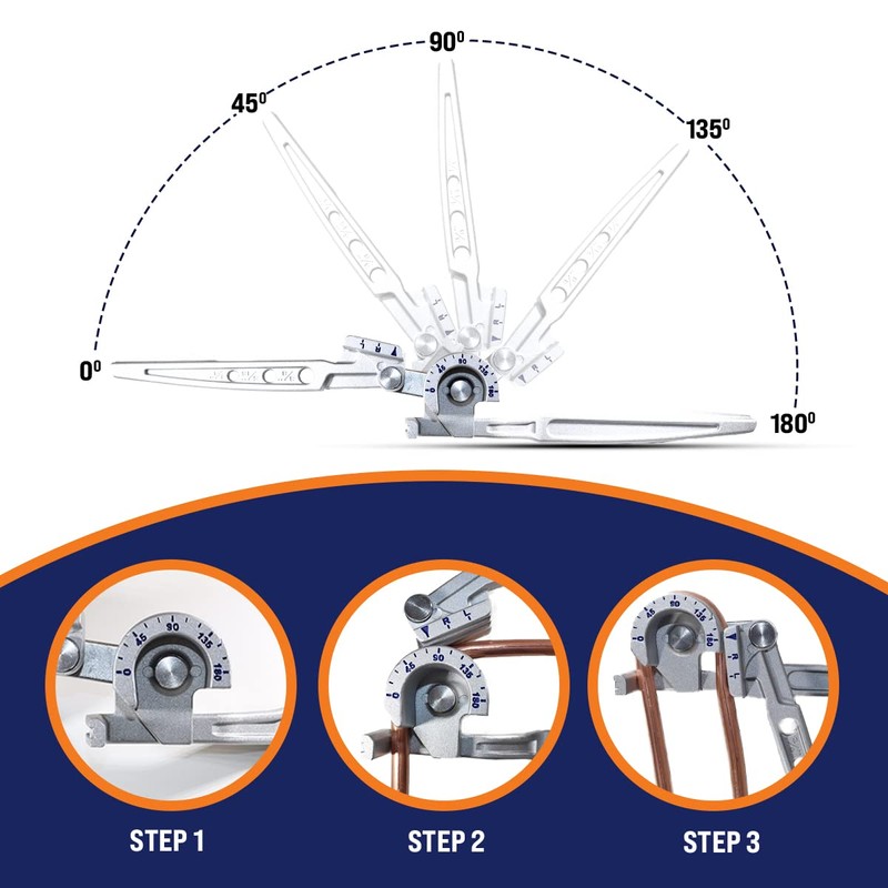 Goldman Service - 3-in-1 Manual Tube Bender - 180 Degree
