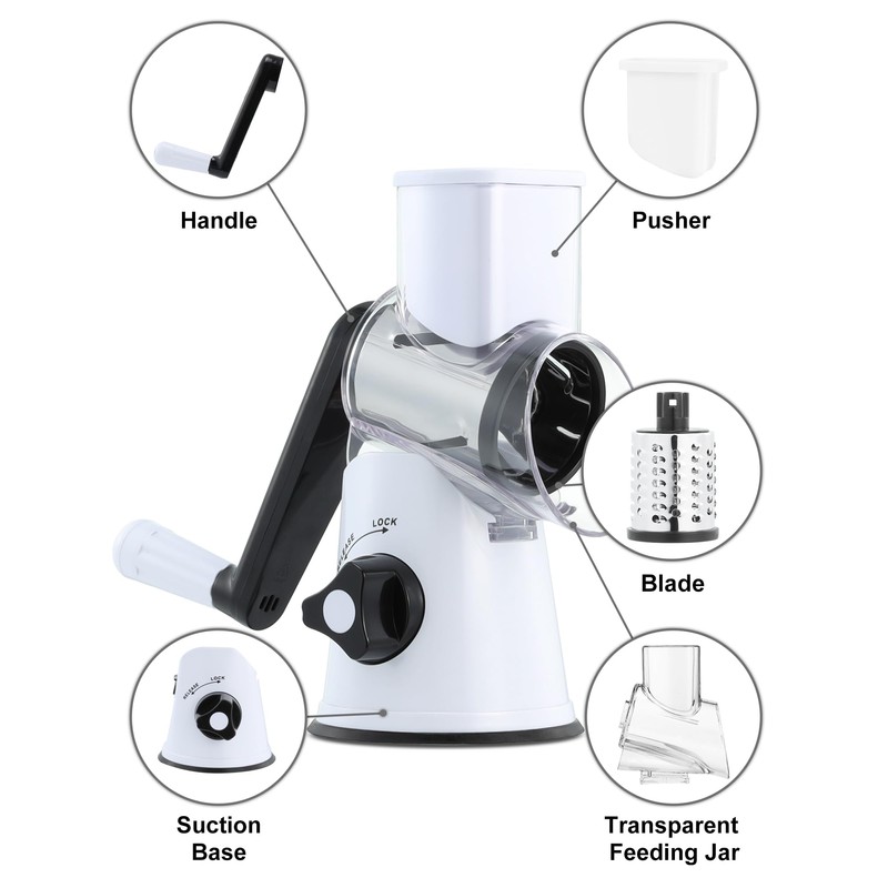 Cheese Grater Rotary, Rotary Grater for Kitchen, Kitchen Grater Vegetable