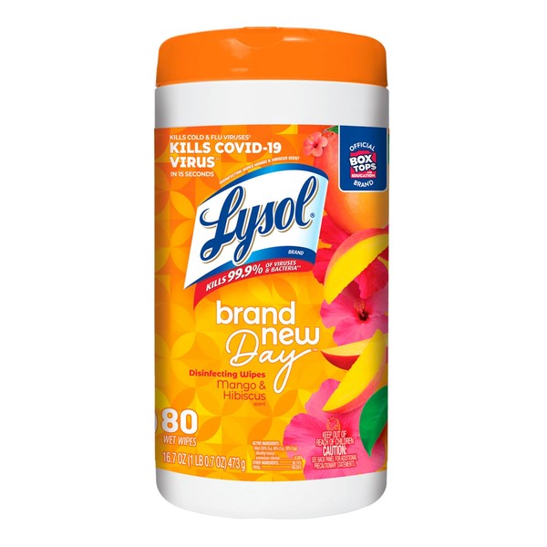Lysol® Toallitas Desinfectantes para Superficies Fragancia Mango & Hibiscus 80 pz
