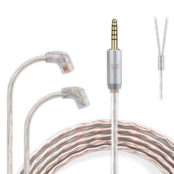 okcsc QDC to 4.4MM Upgraded Replacement Cable for QDC Earphones