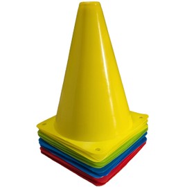 Vertent Football Cones (Set of 12) 7" - 4 Colours (Red, Green, Blue, Yellow)