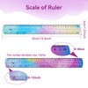 Grevosea 2-Piece Flexible Ruler, 30cm/12inch Plastic Straight Edge Ruler, Soft