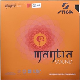 STIGA 1712170121 Table Tennis Rubber, Tension Type, Soft Mantra Sound, Black, Extra Thick