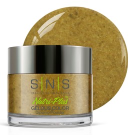 SNS Nail Dip Powder, Gelous Color Dipping Powder - Olive Grove (Green/Avocado, Shimmer) - Long-Lasting Dip Nail Color Lasts 14 Days - Low-Odor & No UV Lamp Required - 1oz