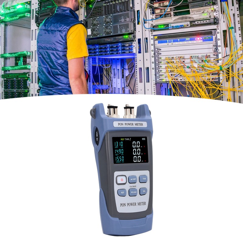 Fiber Optic Power Meter for APC Connector Color LCD Screen
