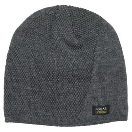 Polar Extreme Men's Sherpa-Lined Knit Winter Hat – Warm, Durable, One Size Fits Most - Grey Lined