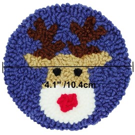 Punch Needle Kit for Beginners Adults Kids Keychain Accessories for Backpacks, Bags, Car Key Ring Easy Punch Needle Embroidery Kit Tool Threader Fabric Hoop Yarn Rug Tufting