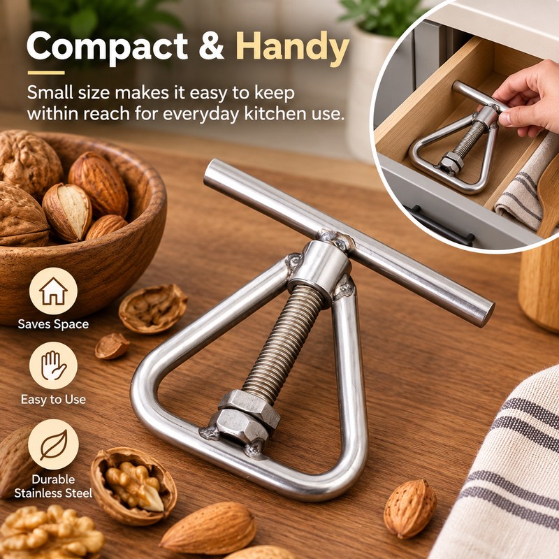 Manual Nut Cracker for Walnuts & Macadamia Nuts – Stainless