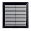 Steinberg14 Black Ventilation Grille 250 x 250 mm - Plastic