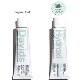 Davids Hydroxi Fluoride Free Nano Hydroxyapatite Toothpaste for Remineralizing Enamel & Sensitive Relief, Whitening, Antiplaque, SLS Free, Natural Peppermint, Made in USA, 1.75oz (Travel Size)