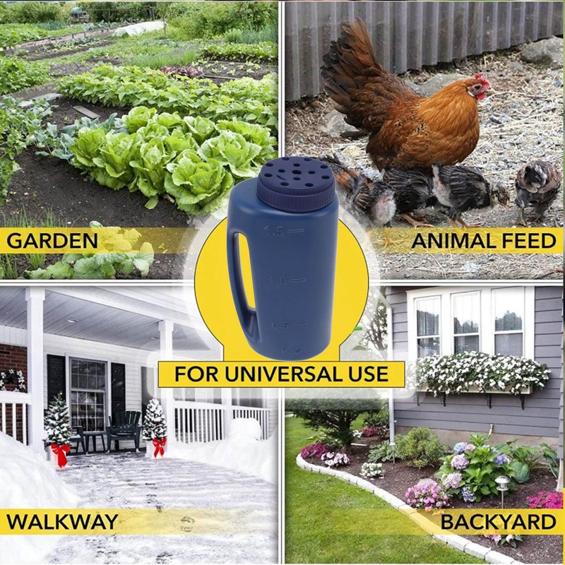 Kuuleyn Handheld Fertilizer Spreader,Hand Shaker Spreader,Hand Held Grass Seed Spreader