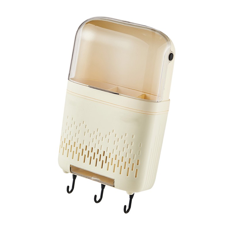 Wall Mounted Chopstick Holder with Hooks Self Adhesive Wall Mounted