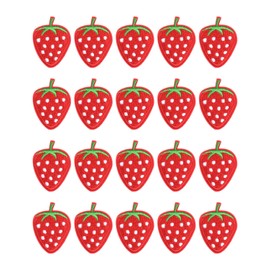 KGDUYC Pack of 20 Strawberry Appliqué Patch, Strawberry Iron-On Patch, Embroidered Patch, for Children's Clothes, Jackets, Backpacks, Hats