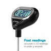 Polder Pivoting Screen Instant Read Thermometer, Black