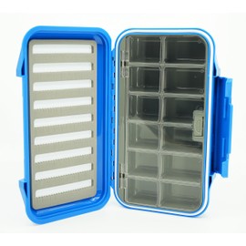 Kingfisher Large Waterproof 12 Compartment and Foam Fly Fishing Box