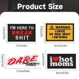 CLINTT 20Pcs Random Hook - Loop Fasteners Paches, with Random Styles and Shapes, Suitable for DIY Decoration of Backpacks, Hats and Coats