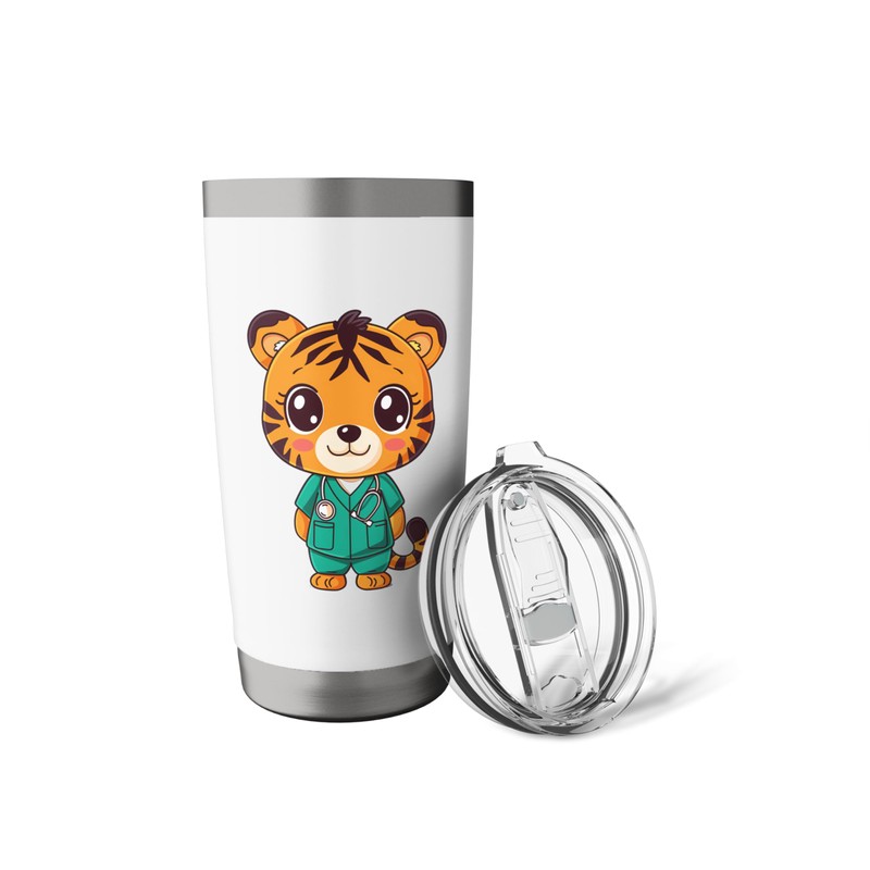 Tiger Nurse Nursing Tiger Lover Medical Tiger Stethoscope Stainless Steel