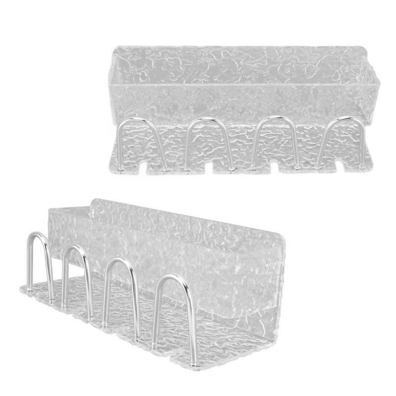 Water Ripple Toothbrush Holder Acrylic Punch Free Wall Mount Toothbrush