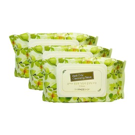The Face Shop Herb Day Cleansing Tissue, 70 pieces, 3 pcs / 더페이스샵 허브데이 클렌징 티슈, 70개입, 3개