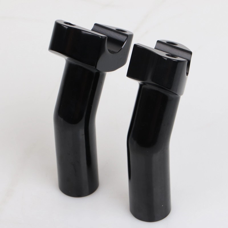 Unbranded Black 4.5" Pullback Handlebar Risers For Harley Softail Dyna