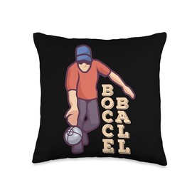 Boccie Ball Set Bocce Ball Accessories Clothing Ball with Jack Bocci Game Bocce Throw Pillow, 16x16, Multicolor