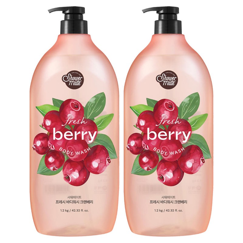 Shower Mate 샤워메이트 크랜베리 바디워시, 1.2kg, 2개 Shower Mate Cranberry